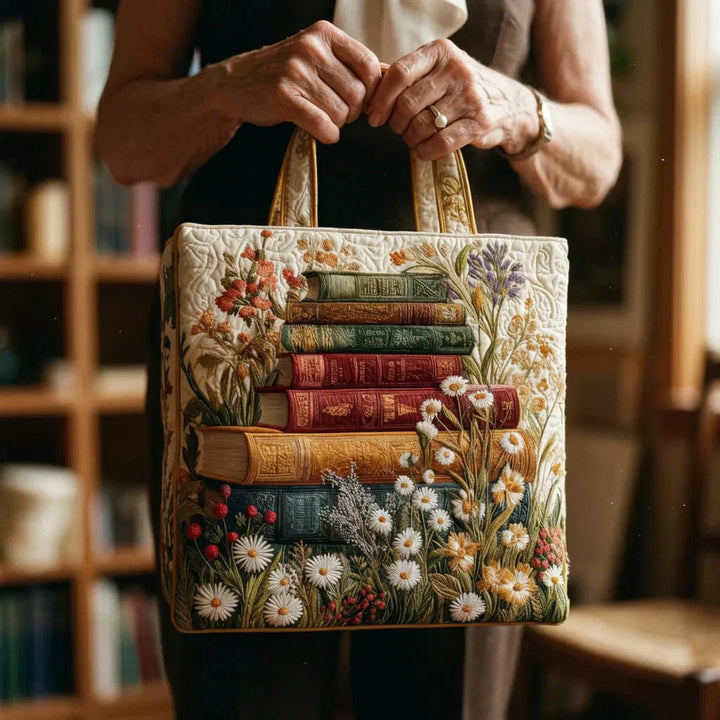 Artisanal Quilted Floral Pattern Bag
